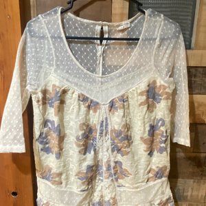 Meadow Rose - sheer bohemian and floral blouse